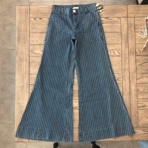 NWOT Litz Striped Denim Bell Bottom/Flare Jeans